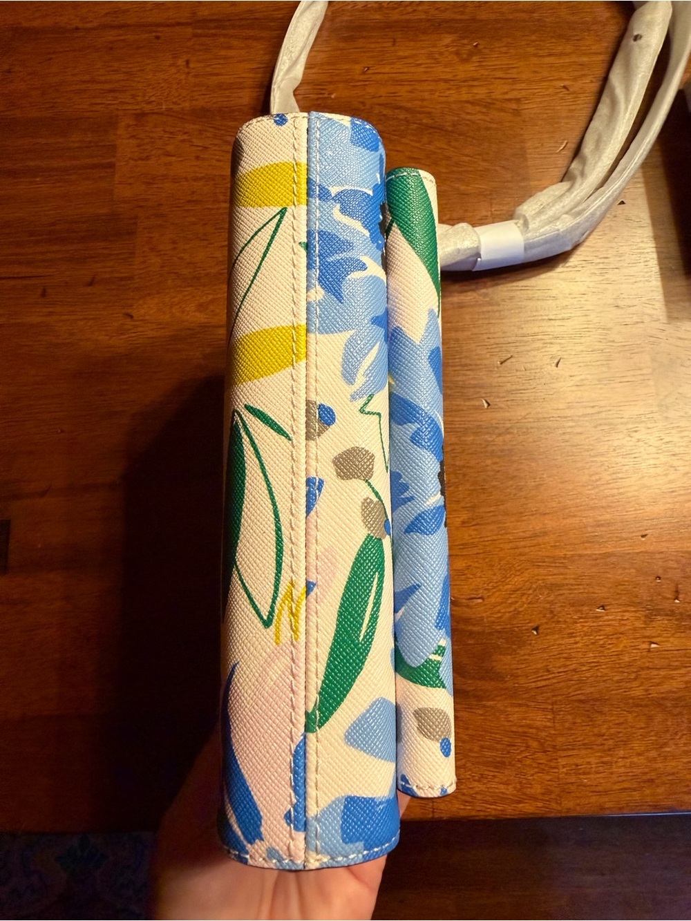 kate spade NEW Pink Canvas Floral Crossbody Bag & Cardholder - Blue Floral $358 - Picture 7 of 14
